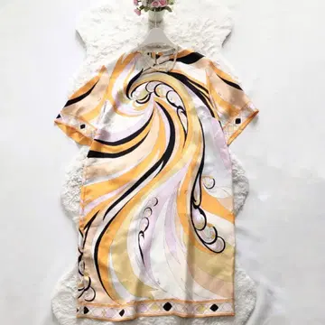EmilioPucci*에밀리오 푸치 푸치 패턴 실크 100% 원피스 40