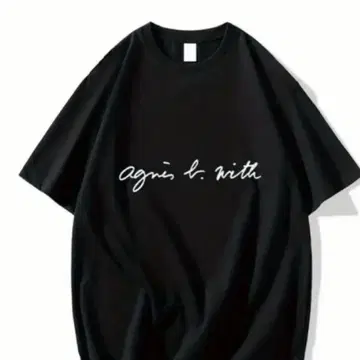 agnis b. with 블랙 티셔츠 Asian XL