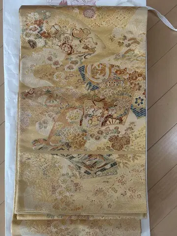 니시키 오비 후쿠로 오비 금 오시도리 학 국화