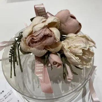 핑크 하우스 핑크 로즈 코사지 브로치