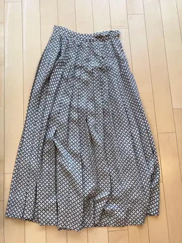 OZ vintage 플리츠 롱 스커트 베이지 브라운