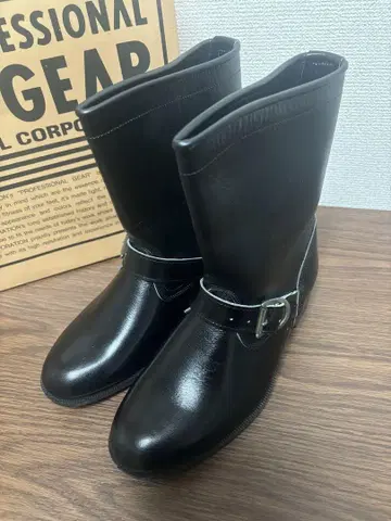 새상품 반장화 블랙 가죽 엔지니어 부츠 REGAL(프로페셔널 기어)