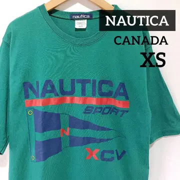 구제 의류/Nautica/노티카/캐나다제/티셔츠/그린/XS/롱 슬리브