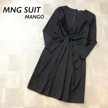 새상품급 MNG SUIT 프론트 크로스 디자인 V넥 원피스