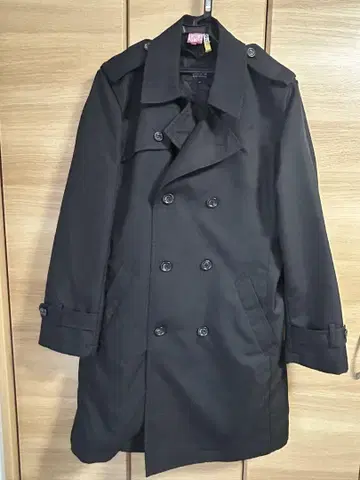 COMME CA ISM 블랙 트렌치코트 XL