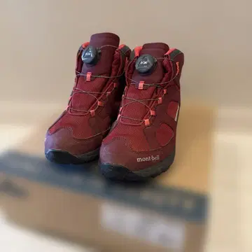mont-bell 트레킹 슈즈 BOA 시스템 빨간색 23cm