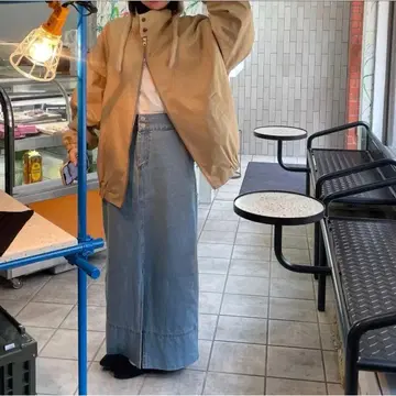 새상품 롱 기장 데님 스커트 스커트 멋쟁이 코디 외출
