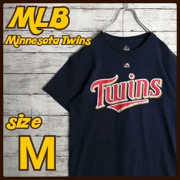 MLB 메이저리그 미네소타 트윈스 로고 양면 반팔 티셔츠 네이비