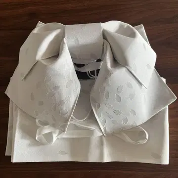 새상품급 유카타용 오비 화이트 벚꽃 패턴