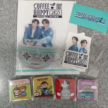 일본 전국 아메코 순회 여행 COFFEE부 아크릴 스탠드 플레이크 씰