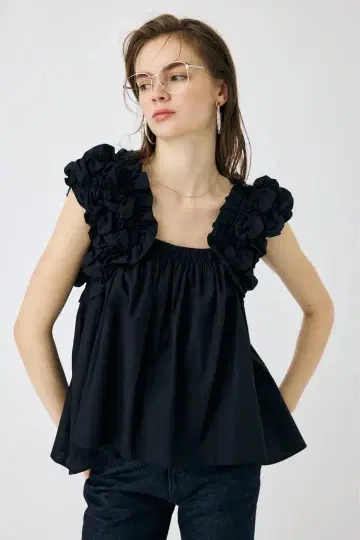 moussy SHOULDER FRILLS 상의