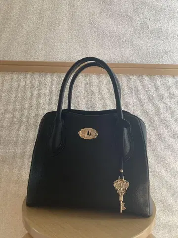 새상품급 ANNA SUI 안나수이 핸드백 올 가죽 주름 가죽 블랙