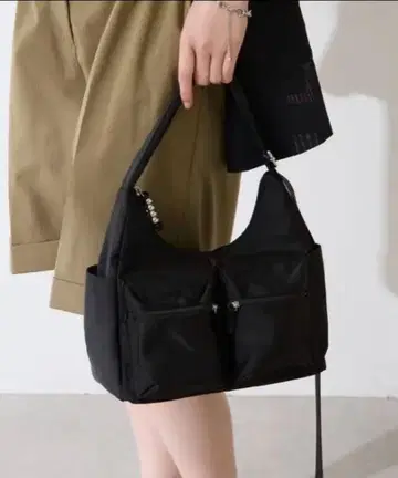 파피용 더블 포켓 비쥬 백