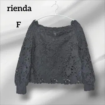 리엔다 블라우스 레이스 오프숄더 셔츠 벌룬 슬리브 F
