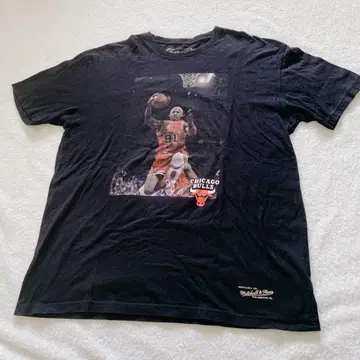 데니스 로드먼 티셔츠 시카고 불스 NBA 블랙 미첼앤네스