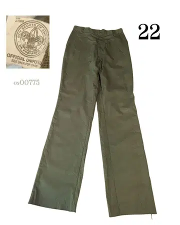 BOY SCOUTS OF AMERICA 구제 의류 슬랙스 팬츠 22 카키