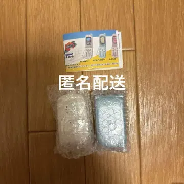 추억의 피처폰 마스코트 가챠 화이트 라이트 블루 2개 세트