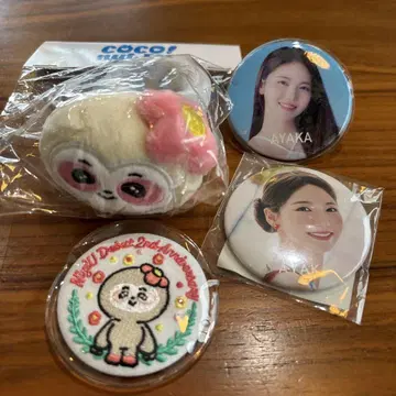 NIZIU 아야카 패치 밴딩, 캔뱃지 아노 2주년 4개 세트
