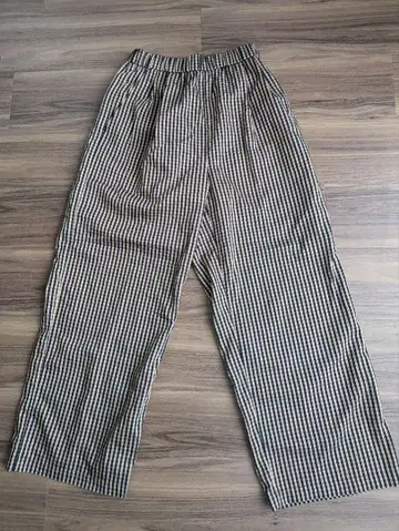 CITEN 깅엄 체크 와이드 레그 팬츠 UNITED ARROWS