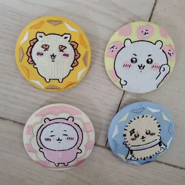 치이카와 (먼작귀) 캔뱃지 캐릭터 자수 4개 세트