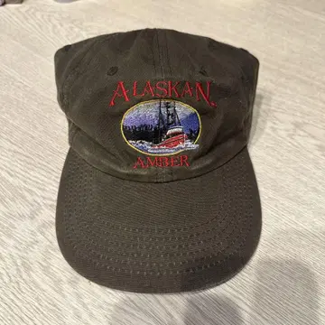 구제 의류 캡 ALASKAN AMBER 브라운 브라운 자수