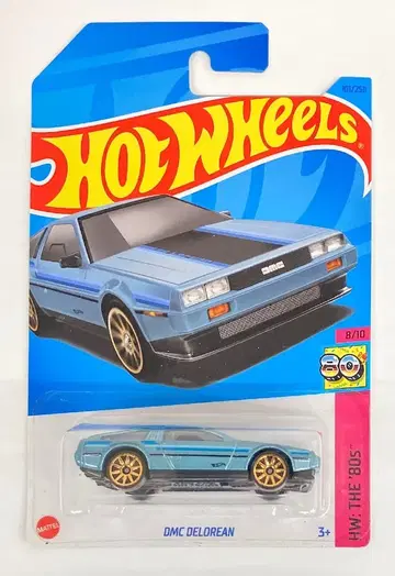 매텔 HW: 1980년대 8/10 핫휠스 DMC 델로리안 101/250