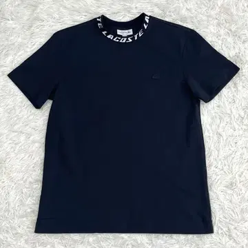 LACOSTE 사슴 자카드 넥 티셔츠 블랙 US 사이즈 S 하이넥