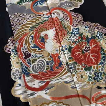앤티크 기모노 블랙 전통 예복 기모노