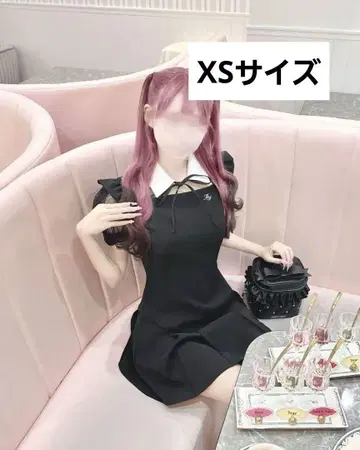 미셸 마카롱 감자 도트 튤 컬러 원피스 XS 사이즈 허니 뮤우