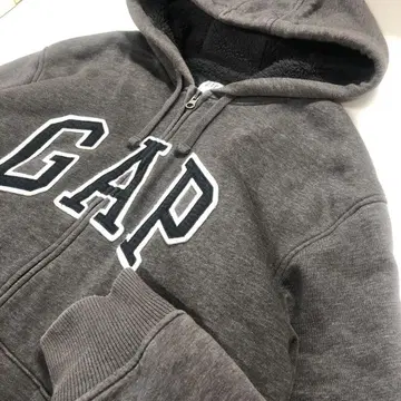 GAP 집업 후드티 보아 다크 그레이 남성용 XL