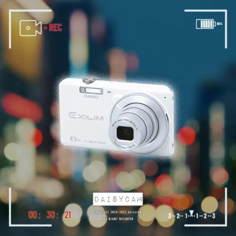CASIO | 카시오 Casio CASIO EX-ZS25 White Vintage Digital