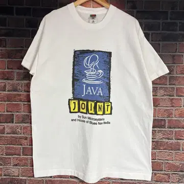 90s 자바 Java 프룻 오브 더 룸 싱글 스티치 기업 티셔츠