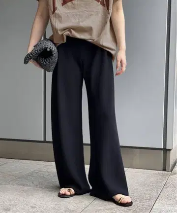 레어 컬러 AP STUDIO 엘라스틱 팬츠 네이비 34