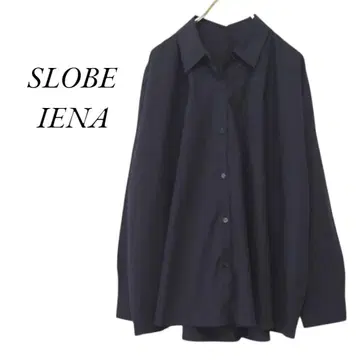 2024년 SLOBE IENA 오버 사이즈 셔츠 네이비 슬로브 이에나