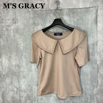 M'S GRACY 24SS 스티치 장식 큰 옷깃 티셔츠 38