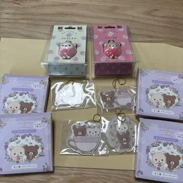 리락쿠마 코리락쿠마 딸기 나치니치 키링 플라워 티타임