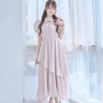 로제뮤즈 RoseMuse 자카드 체크 드레스 핑크