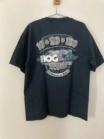 레어 00s HOG 할리 헨리넥 티셔츠 할리데이비슨