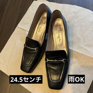 긴자 카네마츠 블랙 가죽 로퍼 우비 OK