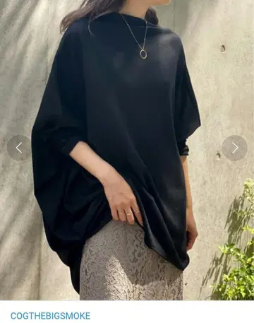새상품급 코그자 빅 스모크 루나 탑 롱 슬리브 풀오버 블랙