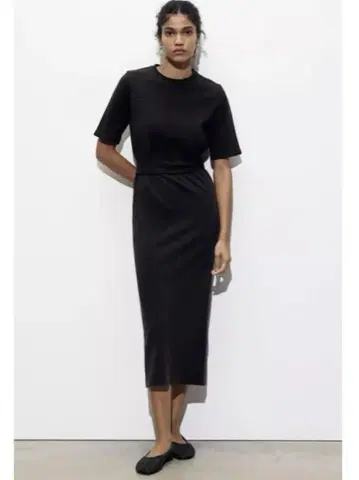 ZARA 워시드 인터락 벨트 원피스 M