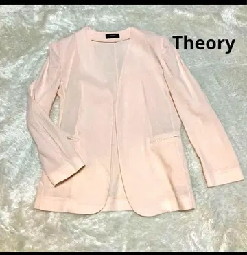 Theory 띠어리 린넨 블렌드 4 사이즈 사쿠라 핑크 노카라