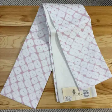 조임 사슴 무늬 면 린넨 반폭 오비 고급스러운 연한 핑크