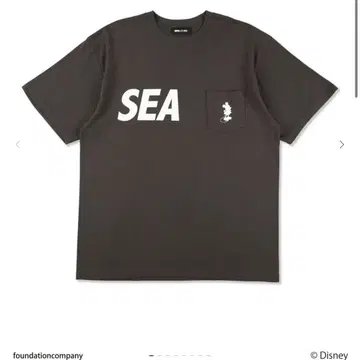 윈드앤씨 WIND AND SEA 디즈니 반팔 티셔츠 다크 그레이