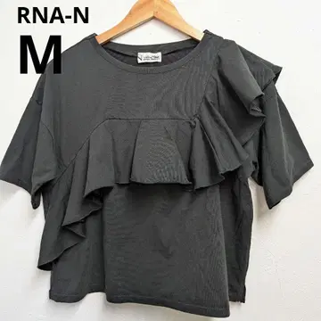 RNA N M 블랙 반팔 티셔츠 프릴