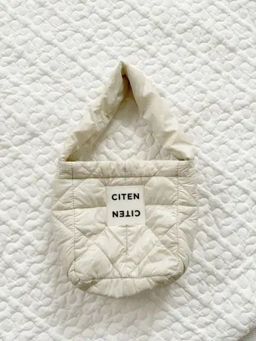CITEN 퀼팅 핸드백 베이지