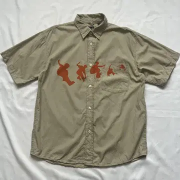 00s GAP 셔츠 베이지 XL 반팔 Y2K