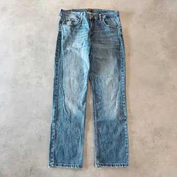 Lee 리 W34 블루 데님 하의 팬츠 구제 의류 파랑 수염 15154