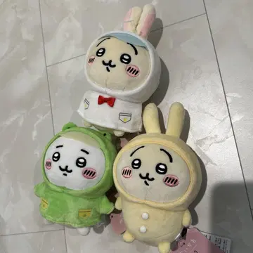 치이카와 (먼작귀) 비오는 날 봉제 인형 3종 세트 하치와레 토끼