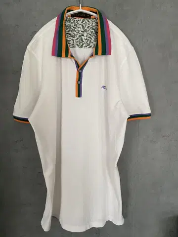 ETRO 피케 셔츠 화이트 2XL 사이즈 남성용/여성용